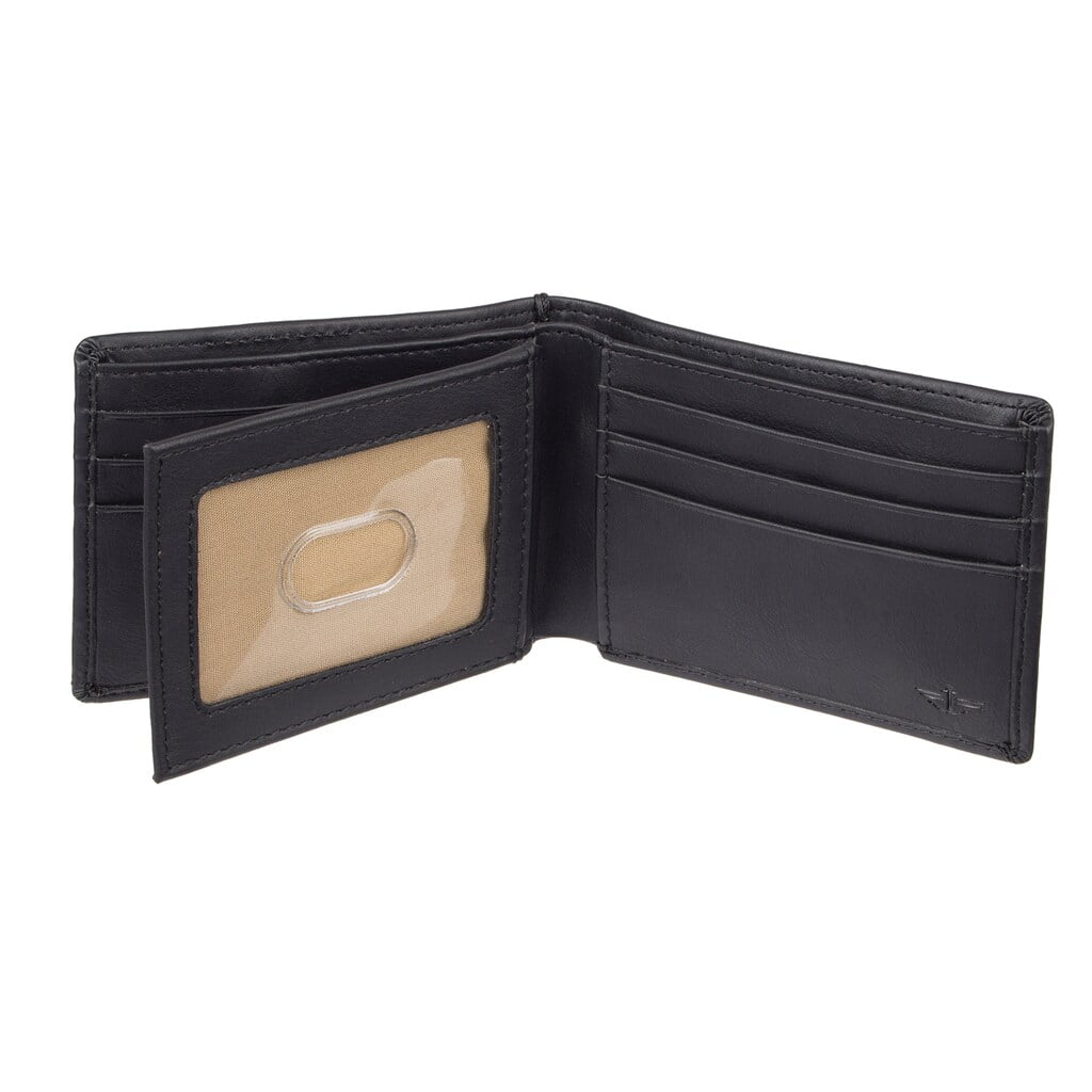 Dockers Mens TRIFOLD LEATHER Wallet - ZIPPER Bill Area ID Black or Brown  🌟NEW🌟