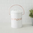 thumbnail image 2 of Home Basics Grove Compact Countertop Compost Bin 5x5x8.5 inches, White, 2 of 5