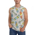 thumbnail image 1 of Balery Skateboard Camisetas sin mangas para hombre, absorbe la humedad y protege contra el mal olor.-Small, 1 of 7