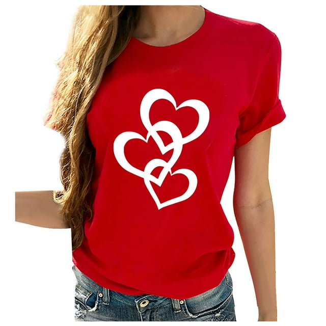 Hauts d'Été pour Femmes 2023 Tendance Basiques pour le Travail au Bureau Blouse Col Rond Manches Courtes T-Shirts Quotidiens Tuniques Cadeaux pour Femmes
