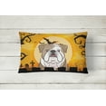thumbnail image 2 of Caroline's Treasures BB1777PW1216 Halloween English Bulldog Canvas Fabric Decorative Pillow, 12H x16W, multicolor, 2 of 3