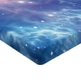 thumbnail image 2 of Ambesonne Nebula Fitted Sheet, Star Clusters in Space, Queen Size, Purple Navy, 2 of 3