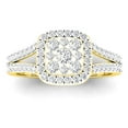 thumbnail image 2 of Dazzlingrock Collection 0.95 Carat (ctw) 10K Round White Diamond Ladies Split Shank Engagement Ring 1 CT, Yellow Gold, Size 5.5, 2 of 5