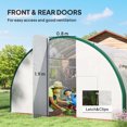 thumbnail image 5 of Outsunny Tunnel Greenhouse w/ Doors and Windows, 19.7' x 10' x 6.6', White, 5 of 9