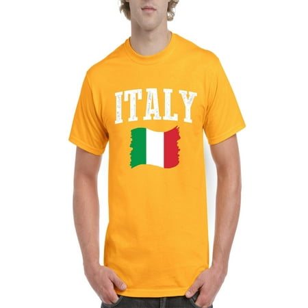 Mens Black Italian Four - Italy Men Shirts T-Shirt Tee