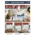thumbnail image 6 of Christmas Truck Snowman Valances for Windows, 42 x 18in, Xmas Ball Snowflakes Animal Red Rod Pocket Kitchen Valance Curtain Light Filtering Window Treatments for Living Room Bedroom, 1 Panel, 6 of 7