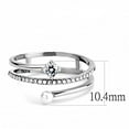 thumbnail image 2 of Womens Silver Rings High polished (no plating) Stainless Steel Ring with AAA Grade CZ in Clear DA134, 2 of 5