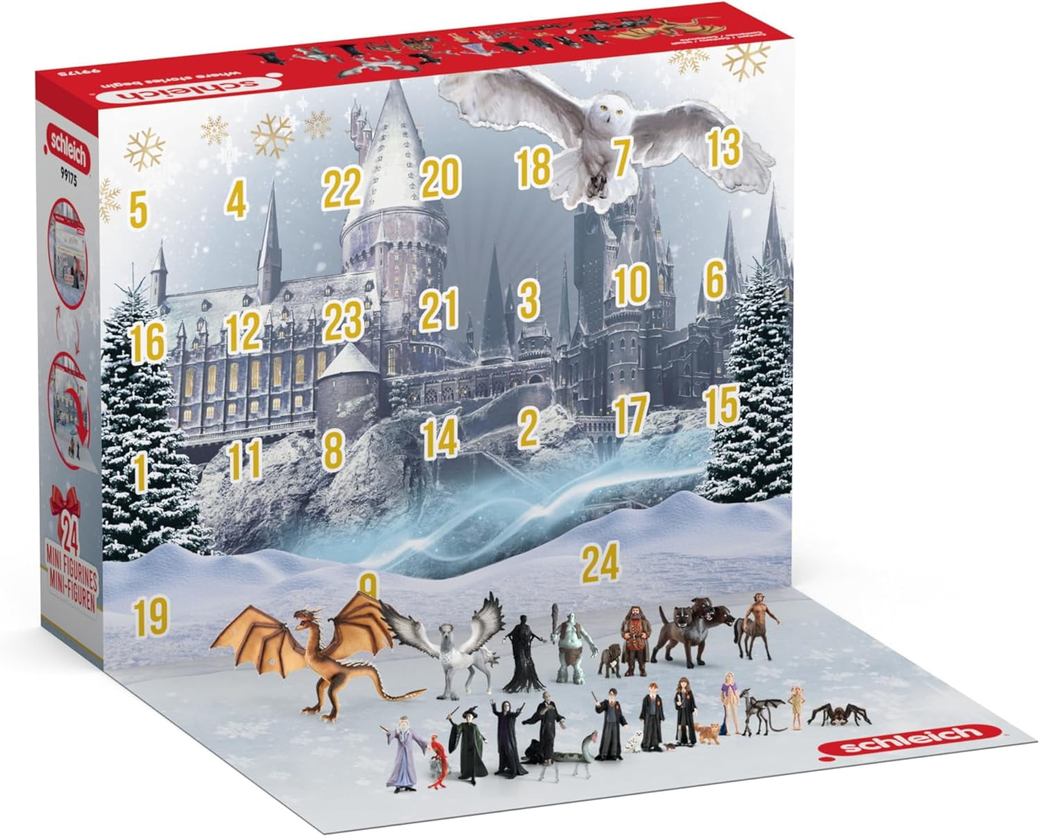 Schleich Harry Potter - Harry Potter Advent Calendar - 24 Mini Harry Potter Mini Figurine Set - Holiday Countdown Calendar - Ages 6+ | 99175