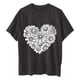 thumbnail image 3 of Camisetas de Manga Corta para las Mujeres Impreso Cuello Redondo Suelto Camiseta, Casual Cuatro Estaciones Blusa para el Hogar, 3 of 3