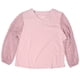 thumbnail image 1 of Blusa de verano para mujer, holgada, color rosa, con escote en V, manga larga de farol de jacquard, para mujer, color rosa, XL, 1 of 15