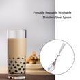thumbnail image 4 of Dalazy Cuillère en Acier Inoxydable Portable Réutilisable Lavable en Forme de Cœur Anti-Rouille Anti-Corrosif pour Café Thé Soupe Crème Glacée, 4 of 5
