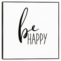 Be Happy by Wild Apple Portfolio Framed Canvas Art Print
