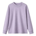 thumbnail image 3 of OGLCCG Boy's Thermal Top Cotton Mock Neck Long Sleeve Shirts for Boys Fall Winter Basic Layering Undershirt(Purple,4-5 Years), 3 of 5