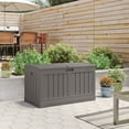 thumbnail image 4 of Suncast 50 Gallon Plastic Deck Box with Molded Lockable Feature, Gray, 4 of 8