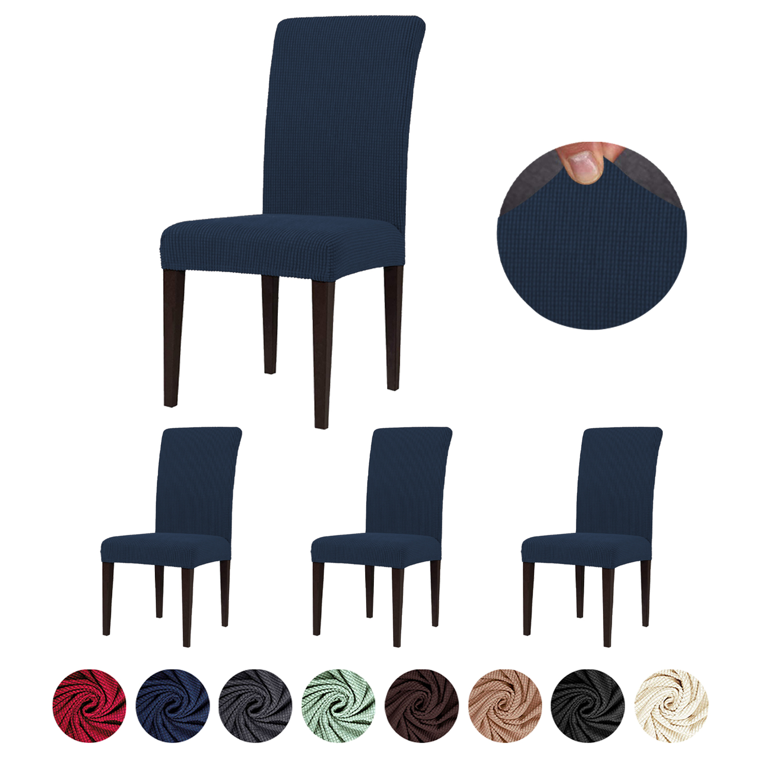 Astarin Dining Chair Covers Set of 4, Stretch Chair Covers for Dining Room, Parsons Chair