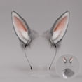 thumbnail image 7 of Slccxzc 2 Piece Plush Bunny Rabbit Ears Headband and Tail Set for Halloween Party, 7 of 7