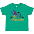 thumbnail image 3 of Inktastic My First Halloween, Witch Hat, Bats - Purple Black Boys or Girls Toddler T-Shirt, 3 of 5