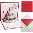 thumbnail image 3 of SURJDE 2 Packs 3D Pop Up Birthday Cards, Handmade Happy Birthday Pop Up Card, 3D Greeting Cards with Envelopes, 3 of 7