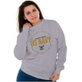 thumbnail image 3 of US Navy Logo Anchors Aweigh Est 1775 Unisex Plus Size Sweatshirt Brisco Brands 2X, 3 of 5