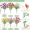 thumbnail image 2 of Bassion Artificial Flowers for Outdoors, 24 Bundles UV Resistant Fake Flowers Realistic Silk Faux Plants for Outdoor Planter Window Box Porch Patio Garden Home Outside Decorations, 2 of 5