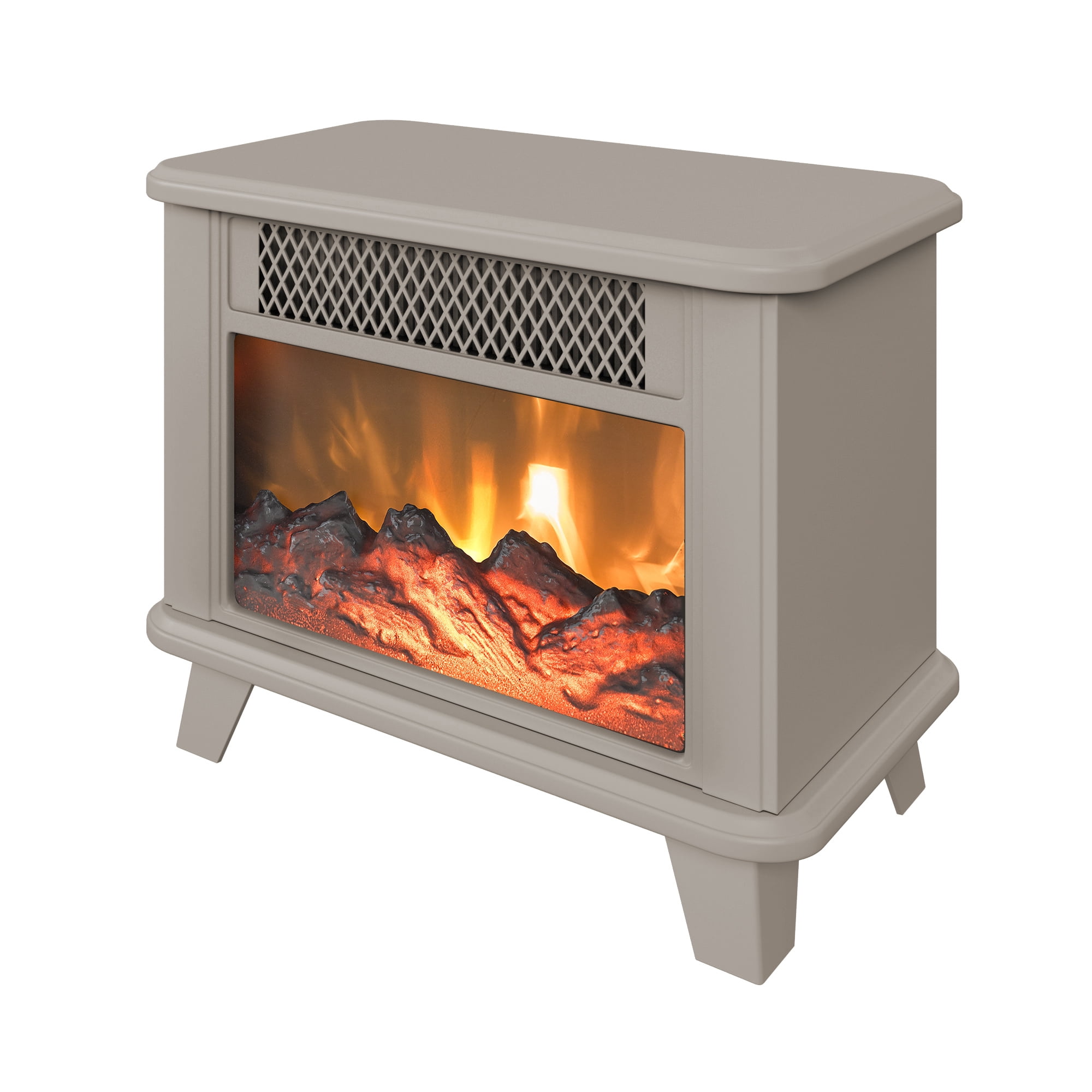 ChimneyFree Electric Fireplace Personal Floor Standing Space Heater, Cream  - Walmart.com