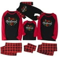 thumbnail image 2 of TIMIFIS Matching Noël Pajamas pour Famille Hommes Xmas Vacances Col Rond Manches Longues Haut et Pantalon Long à Carreaux Rouges Tenue d'Intérieur Ensemble de Noël Pajamas Assorti pour Famille, 2 of 4
