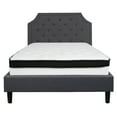 thumbnail image 5 of Flash Furniture Brighton Full Size Tufted Upholstered Platform Bed in Dark Gray Fabric with Memory Foam Mattress, 5 of 5