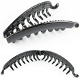 thumbnail image 3 of Androxeda 2 Pieces Hair Tweezers for Women Large Plastic Hair Clip Ponytail Hair Clip Banana Clip Ladies Most Sturdy for Volume (Black and Brown) -, 3 of 5