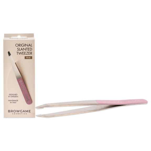 Browgame Original Slanted Tweezer - Pink, 1 Pc Tweezer