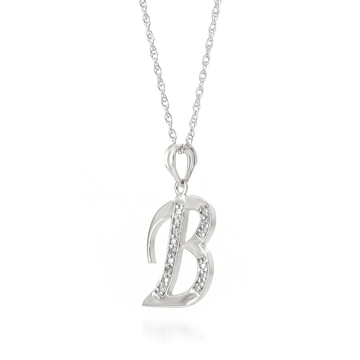 Galaxy Gold 14K Solid Gold Natural Diamond Pendant Necklace for Women - White Gold Fine Jewelry