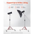 thumbnail image 4 of VEVOR Heavy Duty Light Stand with Casters, Max Height 10.5 ft/320 cm, Adjustable Tripod Stand with Stainless Steel, Photography Wheeled Base Stand, for Studio Softbox, Monolight, Reflector Shooting, 4 of 9
