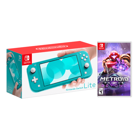 Nintendo Switch Lite Turquoise Console with Metroid Prime 4 Game Bundle (Region Free)
