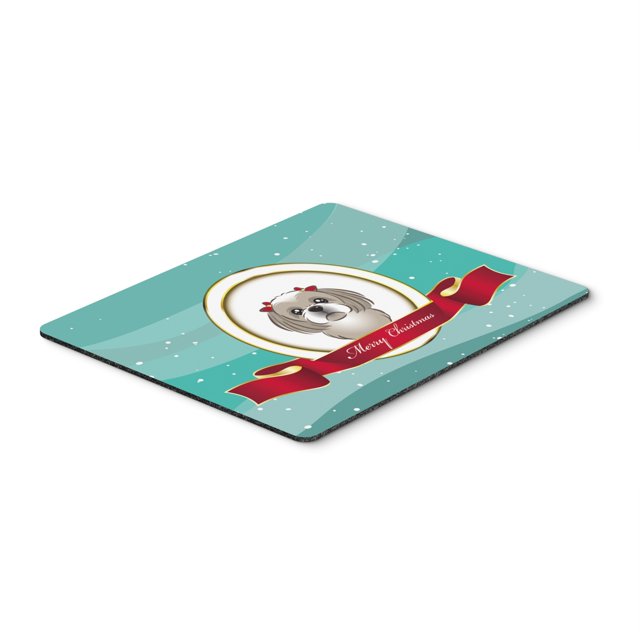 "Treasures Gray Silver Shih Tzu Merry Christmas Mouse Pad, Hot Pad o Trivet, multicolor (BB1560MP)" Caroline's Treasures BB1560MP