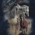 thumbnail image 3 of The Mountain Born Free Horses Men's Graphic Short Sleeve T-Shirt in Navy, Large, 3 of 4