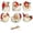 A, variant on 12 Pcs Vintage Christmas Ornaments with Wooden Santa Claus Faces and Jute String, Retro Red and White Design, for Christmas Tree and Fireplace Mantel Decor, Wall Decorations