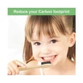 thumbnail image 3 of 32 piezas de cepillos de dientes de bambú biodegradables, cepillo de dientes natural, cepillo de dientes de bambú de madera compostable con cerdas delgadas y suaves para adolescentes y adultos (negro, 3 of 4