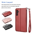 thumbnail image 6 of Takfox Compatible for Samsung Galaxy A13 (5G) Case, for Galaxy A13 (5G) Wallet Case, PU Leather ID Credit Card Holder Folio Flip Cover [9 Card Slots] [Magnetic] Detachable Case & Strap,Red, 6 of 7