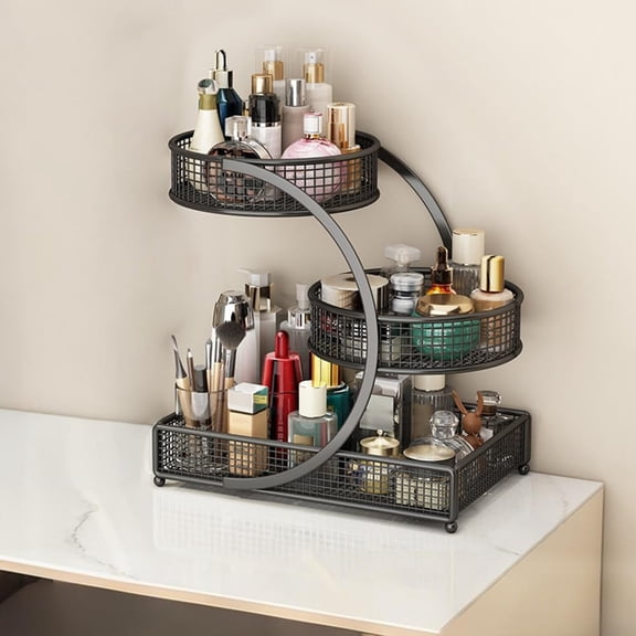 Dresser Shelf Organizer, Instant Makeup & Skincare Storage for Vanity, Bathroom,  Multi-Tier Cosmetic Holder with No Assembly Needed