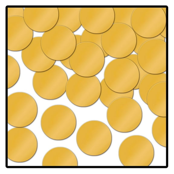 Party Central Club Pack of 12 Gold Round Dot Confetti Bags 1 oz.