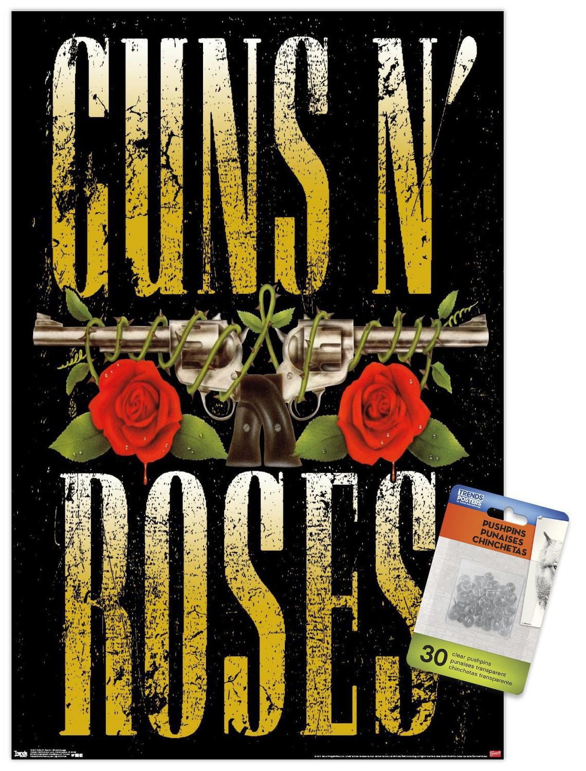 Guns N' Roses - Stacked Logo Wall Poster, 22.375" x 34"