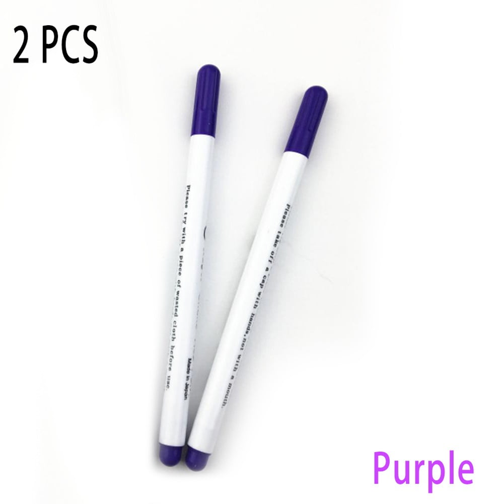 Mduoduo 2 Pcs Fabric Erasable Marker Water Soluble Pen Stitch Cross Ink