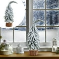 thumbnail image 4 of BNNG Snow Tabletop Christmas Trees, Snow Flocked Mini Tabletop Pine Trees with Wooden Base,Artificial Desk Christmas Trees for Xmas Holiday Home Party Table Decorations, 4 of 4
