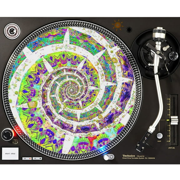 KuzmarK™ 12" DJ Turntable Slipmat - Psychadelic Native Tribe