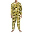 thumbnail image 3 of Picia Horsemen In Horseraces Pattern Men’s Long-Sleeve Sleepwear Set - Soft 2-Piece Loungewear with Pockets, Comfy PJs for Relaxing Nights-Medium, 3 of 7