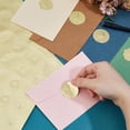 thumbnail image 4 of 13 Sheets 15 Patterns Gold Envelope Seals Stickers Embossed Envelope Seal Stickers Adhesive Wax Stickers Flower Gold Foil Stickers Wax Looking Stickers Labels for Wedding Greeting Cards Gold, 4 of 6