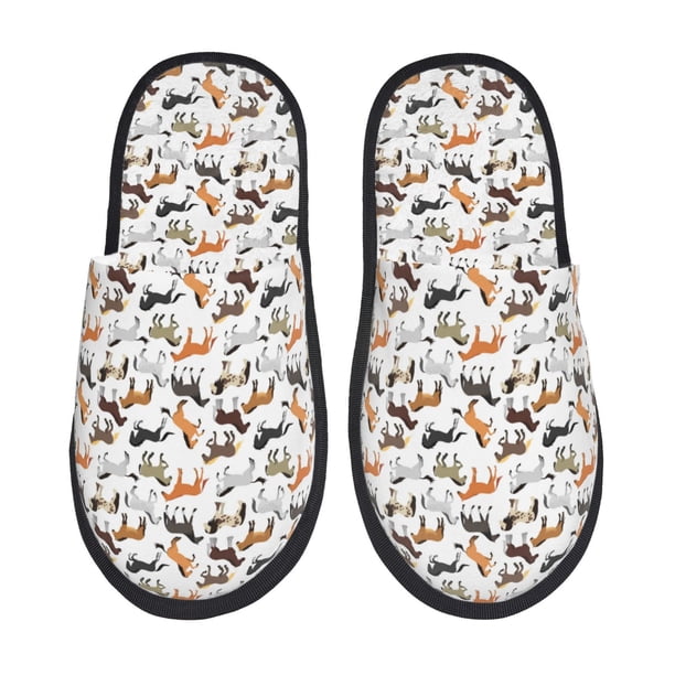Fotbe Horse Pantuflas Peludas para Mujer con Estampado, Zapatillas de Peluche, Zapatos de Invierno para Casa, Uso Interior y Exterior-Large