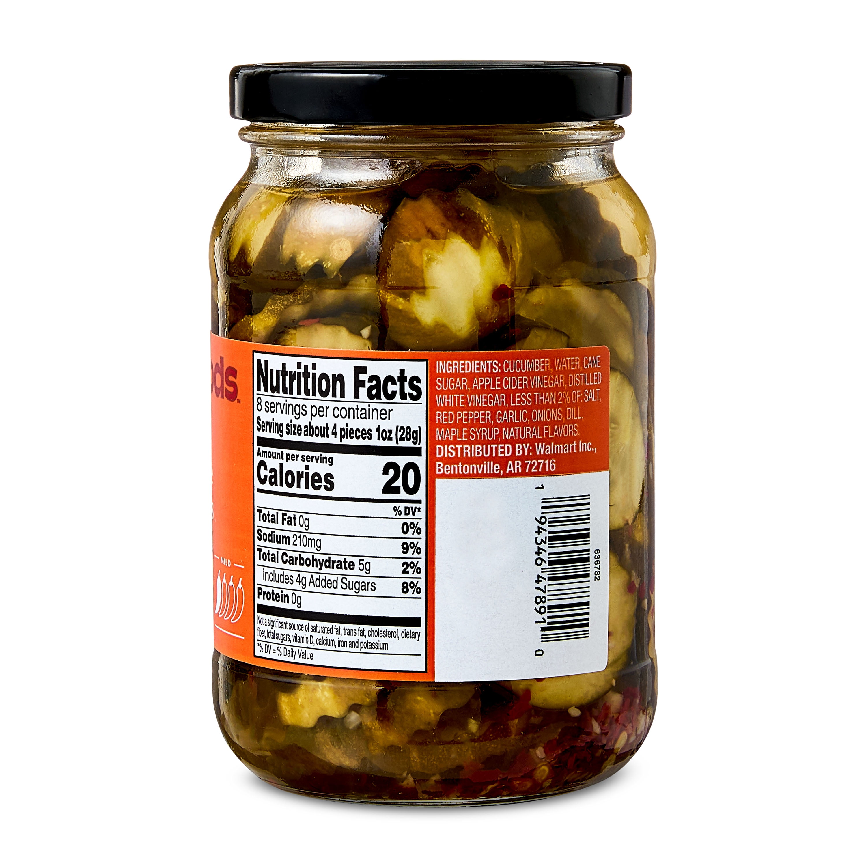 bettergoods Spicy Maple Bourbon Pickle Chips, 16 fl oz Jar