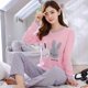 thumbnail image 1 of Pijamas de manga larga para mujer, conjunto de ropa de casa informal de gran tamaño, sección delgada, otoño e invierno, primavera y otoño, nuevo, 1 of 4