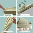 thumbnail image 3 of Cloud Slides Slippers for Women/Men，Summer Beach Eva Soft Platform Sole Lightweight Pillow Sandals Leisure Indoor Bathroom Anti-slip Shower Couples Shoes, 3 of 6