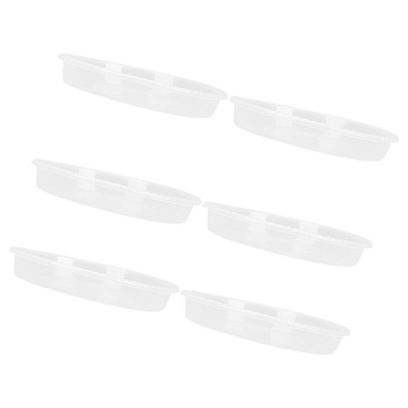 IDEANATEGRATE 6Pcs Round Clear Plastic Plant Trays for Pots Indoor and Outdoor Use